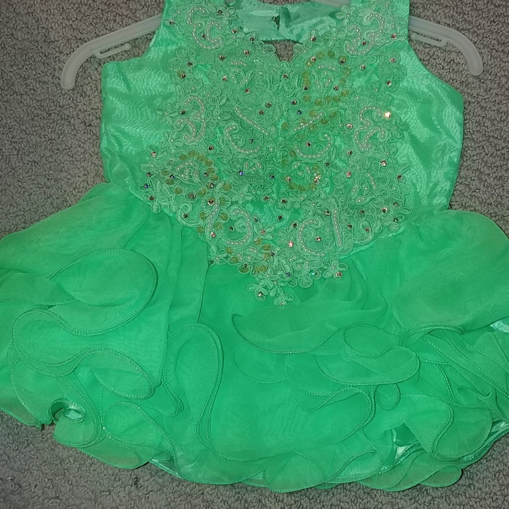 Girls Lime Green Sarah Taylor Pageant Dress